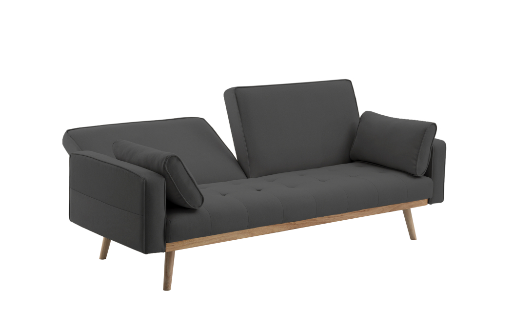 Canapé droit KENT convertible style sandinave 3 places en tissu
