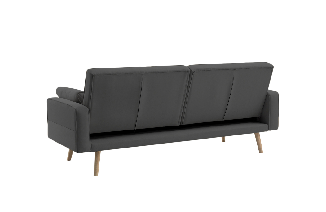 Canapé droit KENT convertible style sandinave 3 places en tissu