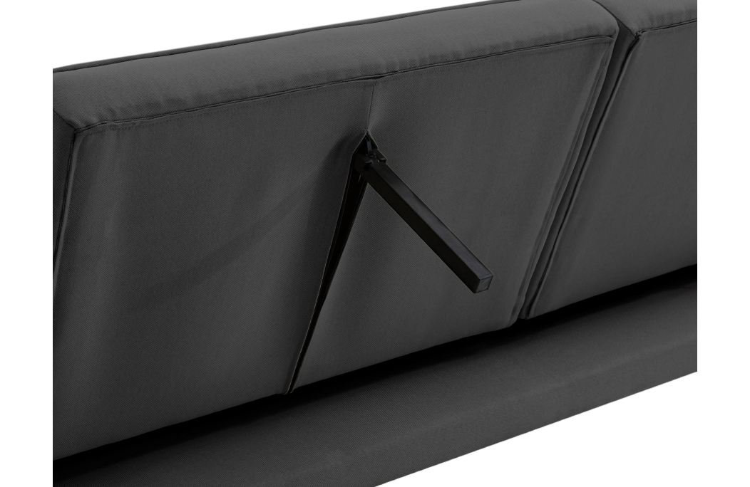 Canapé droit KENT convertible style sandinave 3 places en tissu