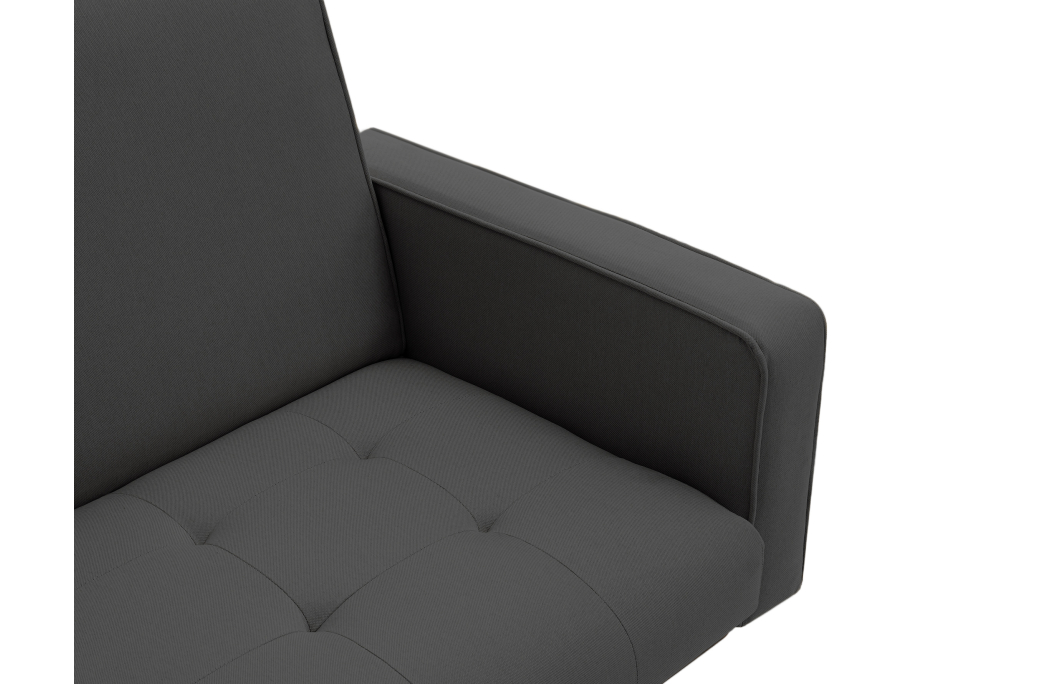 Canapé droit KENT convertible style sandinave 3 places en tissu