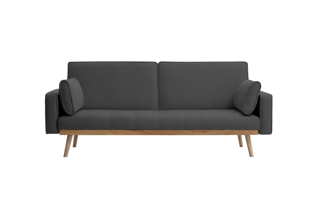 Canapé droit KENT convertible style scandinave 3 places en tissu
