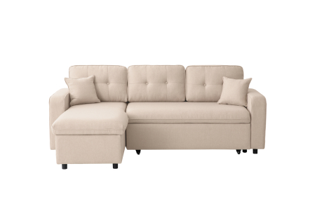 MARIUS - Canapé d'angle convertible réversible en tissu