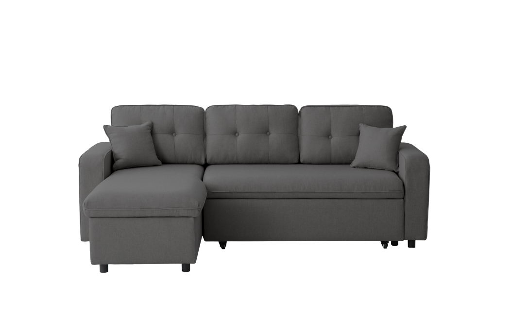 MARIUS - Canapé d'angle convertible réversible en tissu