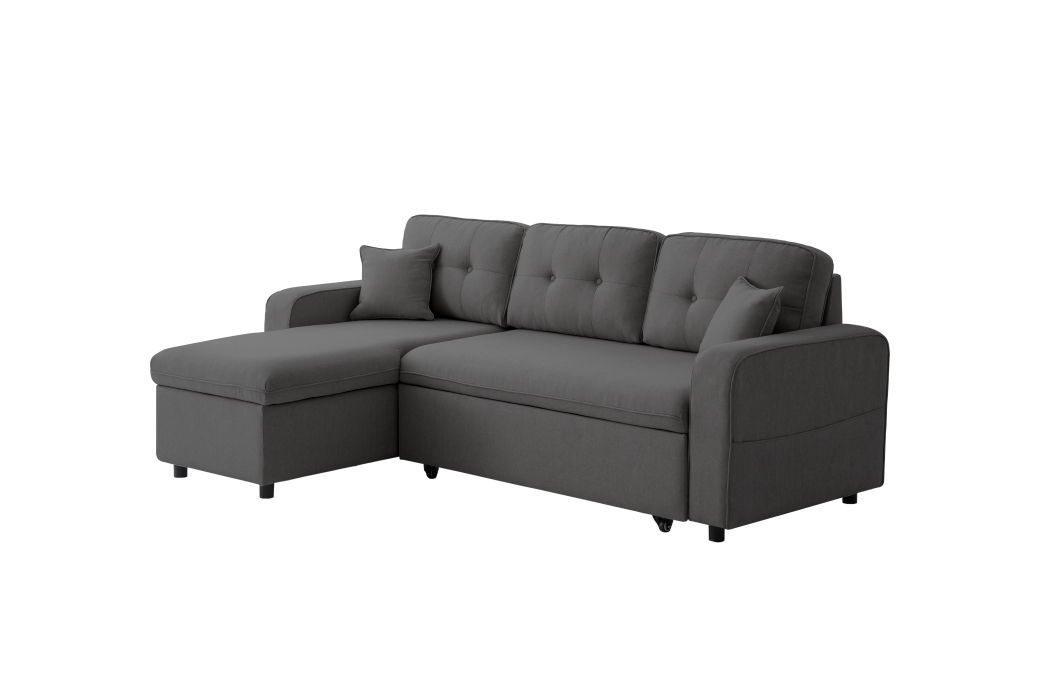 MARIUS - Canapé d'angle convertible réversible en tissu