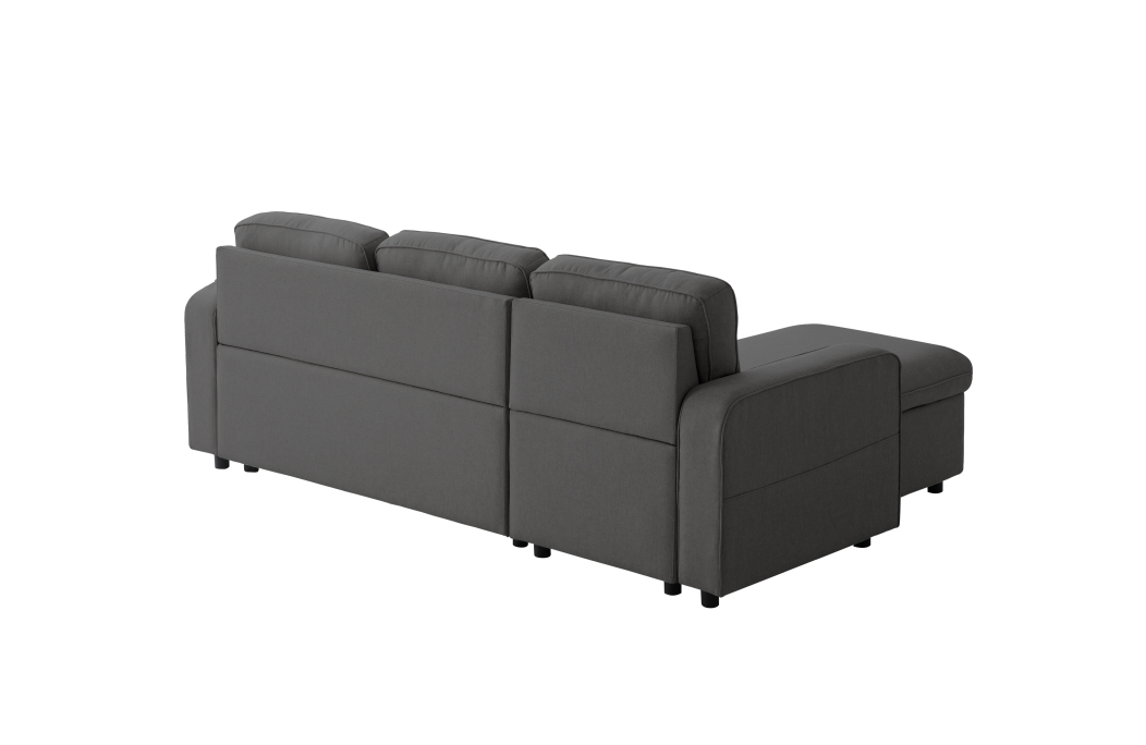 MARIUS - Canapé d'angle convertible réversible en tissu