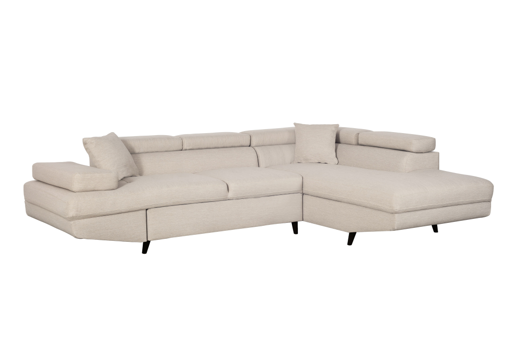 Canapé d'angle RIO Convertible avec coffre en tissu