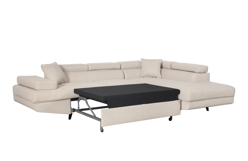 Canapé d'angle RIO Convertible avec coffre en tissu