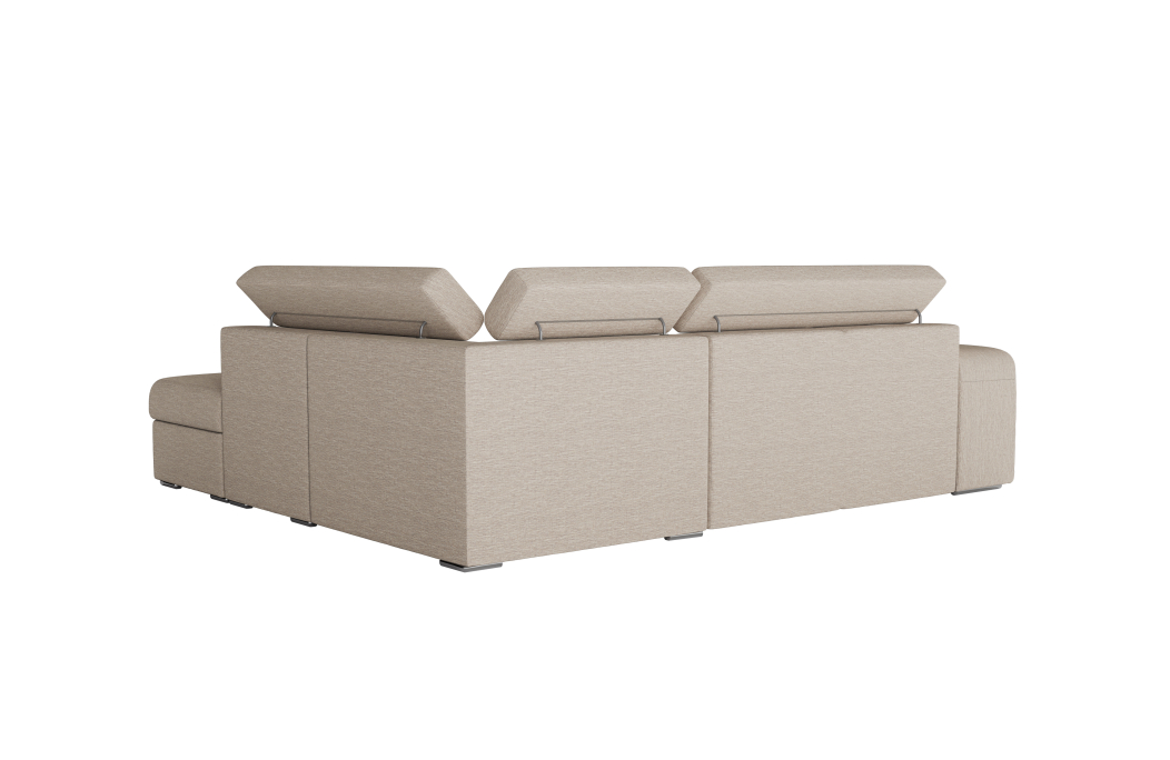 Canapé d'angle SOAN convertible en tissu