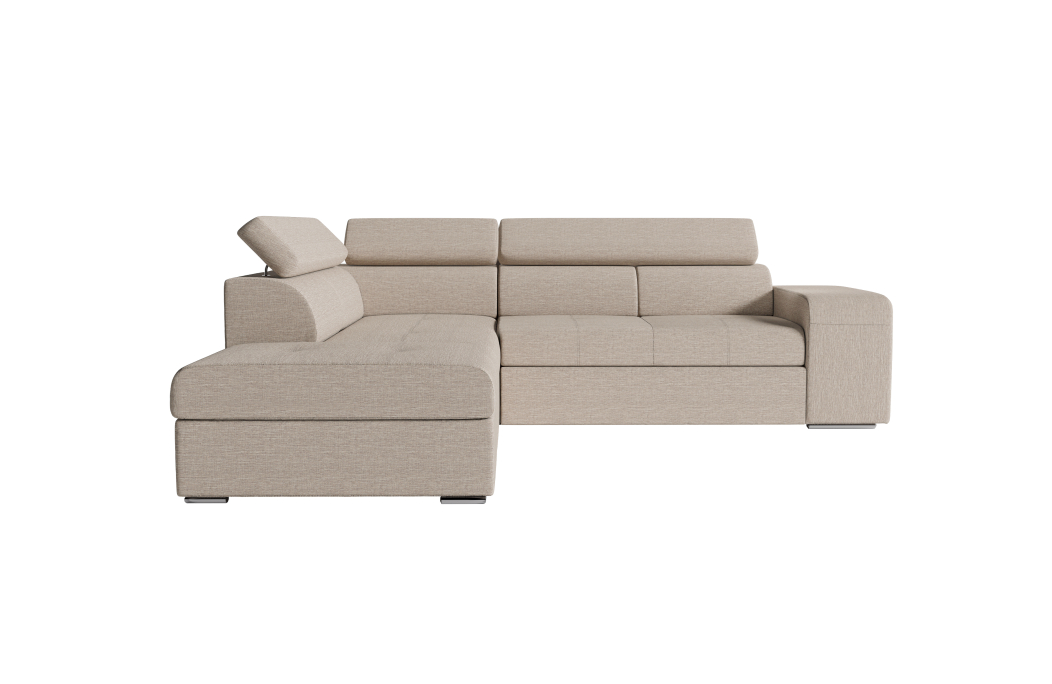 Canapé d'angle SOAN convertible en tissu