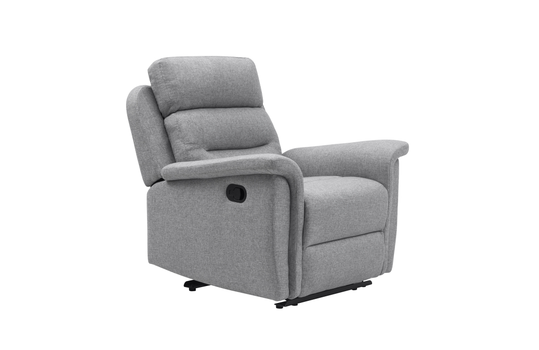 RELAXXO - Ensemble canapé relax manuel LÉON 2 places + fauteuil manuel en tissu