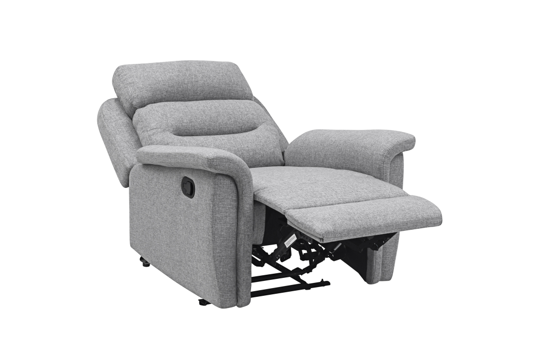 RELAXXO - Ensemble canapé relax manuel LÉON 2 places + fauteuil manuel en tissu