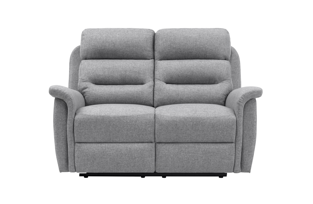 RELAXXO - Ensemble canapé relax manuel LÉON 2 places + fauteuil manuel en tissu