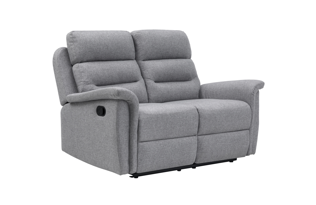 RELAXXO - Ensemble canapé relax manuel LÉON 2 places + fauteuil manuel en tissu