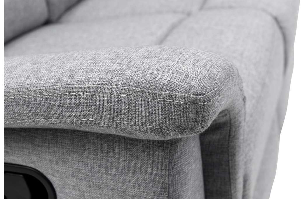 RELAXXO - Ensemble canapé relax manuel LÉON 2 places + fauteuil manuel en tissu