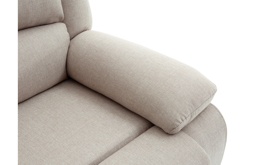 RELAXXO - Ensemble canapé relax manuel LEO 3 places + fauteuil manuel en tissu