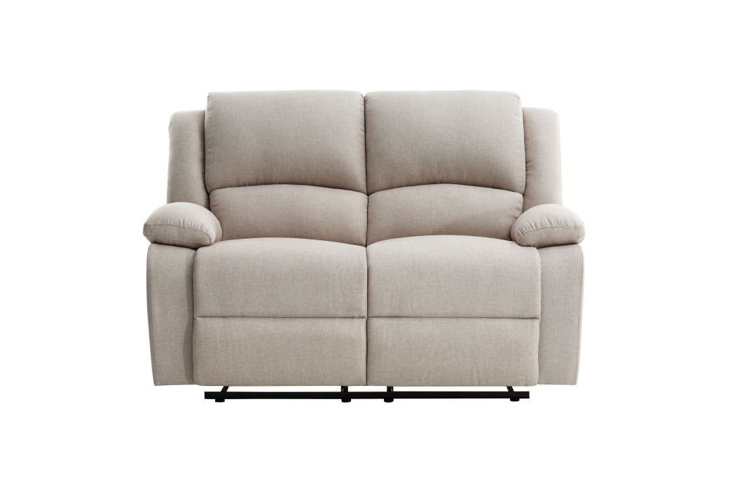 RELAXXO - Ensemble canapé relax manuel LEO 2 places + fauteuil manuel en tissu