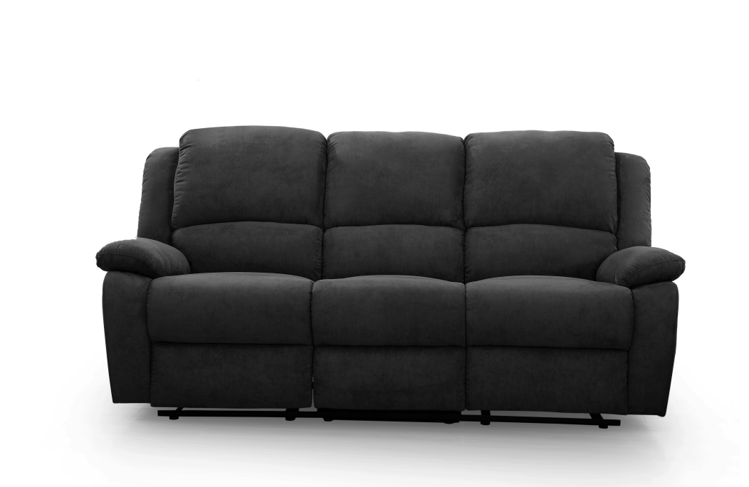 RELAXXO - Ensemble canapés relax manuels LEO 3 + 2 places en microfibre