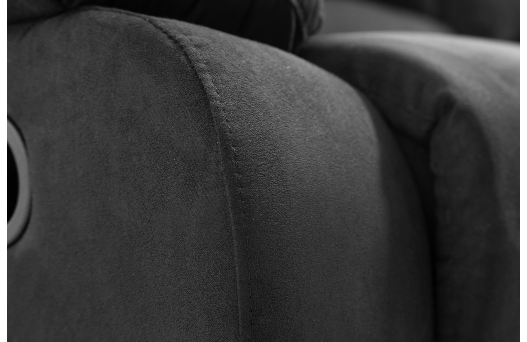 RELAXXO - Ensemble canapé relax manuel LEO 3 places + fauteuil manuel en microfibre