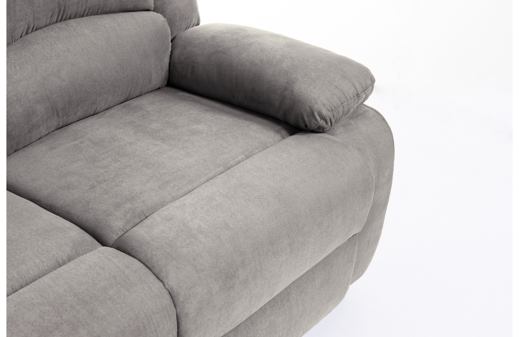 RELAXXO - Ensemble canapé relax manuel LEO 2 places + fauteuil manuel en microfibre