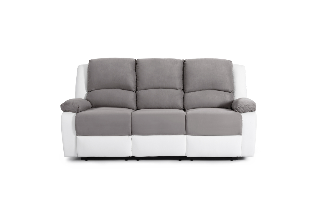 RELAXXO - Ensemble canapés relax manuels LEO 3 + 2 places en microfibre et simili
