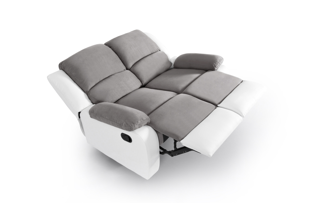 RELAXXO - Ensemble canapés relax manuels LEO 3 + 2 places en microfibre et simili