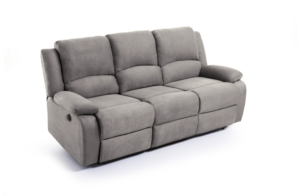 RELAXXO - Ensemble canapé relax électrique LEO 3 places + fauteuil releveur en microfibre