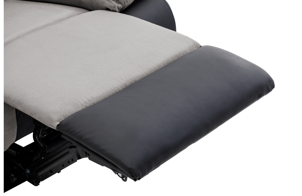 RELAXXO - Ensemble canapé relax électrique LEO 2 places + fauteuil releveur en microfibre et simili