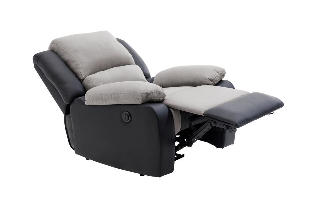RELAXXO - Ensemble canapé relax électrique LEO 2 places + fauteuil releveur en microfibre et simili