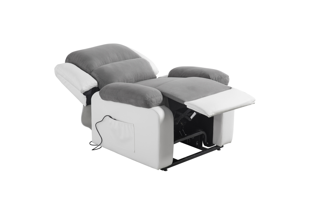 RELAXXO - Ensemble canapé relax électrique LEO 3 places + fauteuil releveur en microfibre et simili