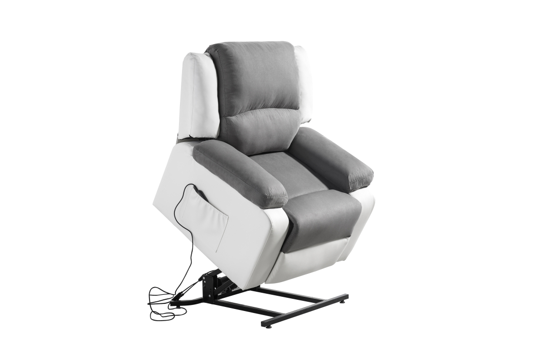 RELAXXO - Ensemble canapé relax électrique LEO 3 places + fauteuil releveur en microfibre et simili