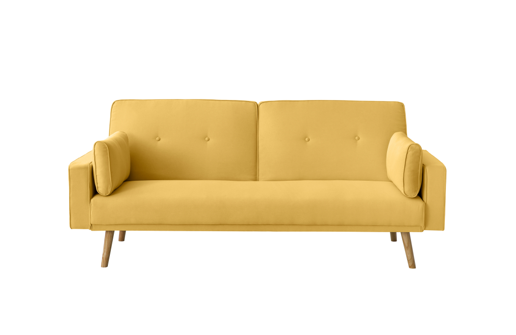 Canapé droit scandinave ELGA convertible 3 places en tissu