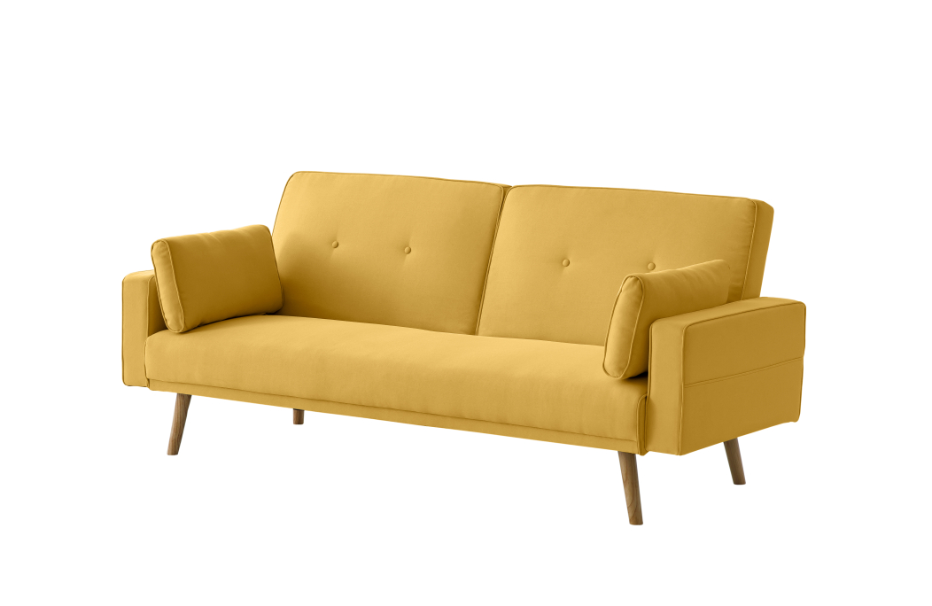 Canapé droit scandinave ELGA convertible 3 places en tissu