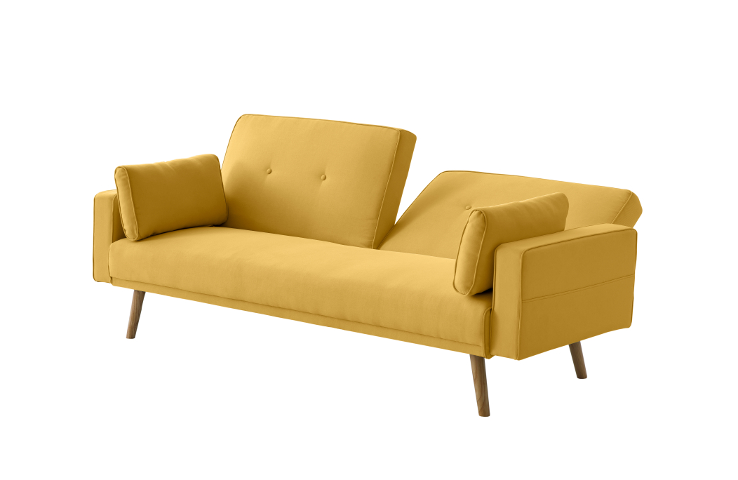 Canapé droit scandinave ELGA convertible 3 places en tissu