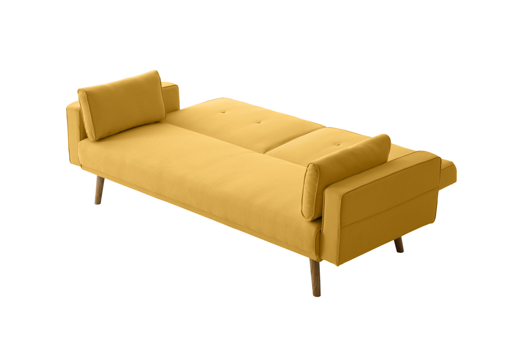 Canapé droit scandinave ELGA convertible 3 places en tissu