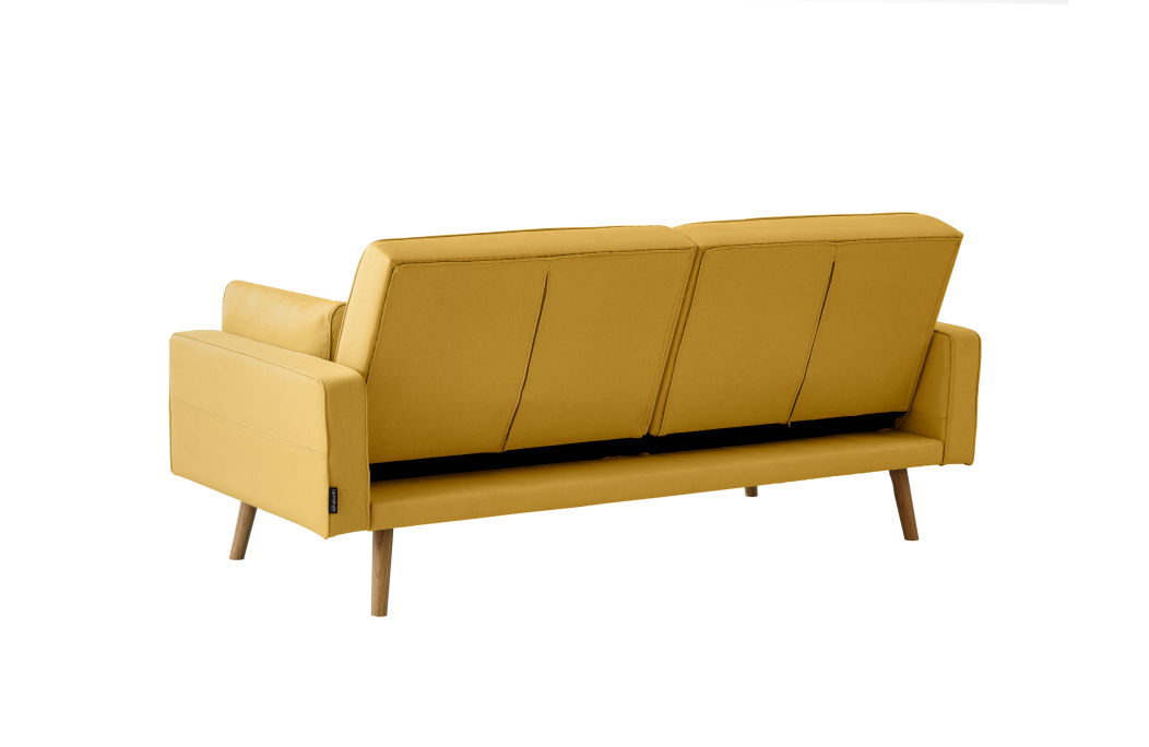 Canapé droit scandinave ELGA convertible 3 places en tissu