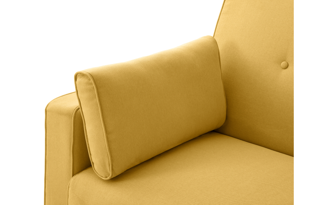 Canapé droit scandinave ELGA convertible 3 places en tissu