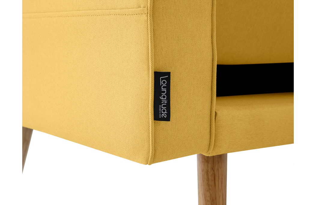 Canapé droit scandinave ELGA convertible 3 places en tissu