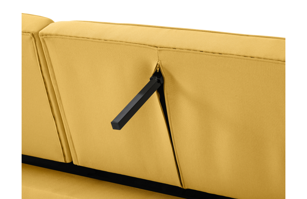 Canapé droit scandinave ELGA convertible 3 places en tissu