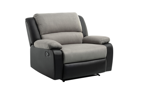 9121 - Fauteuil de relaxation avec assise XXL en simili et microfibre