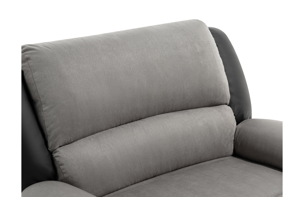 9121 - Fauteuil de relaxation avec assise XXL en simili et microfibre