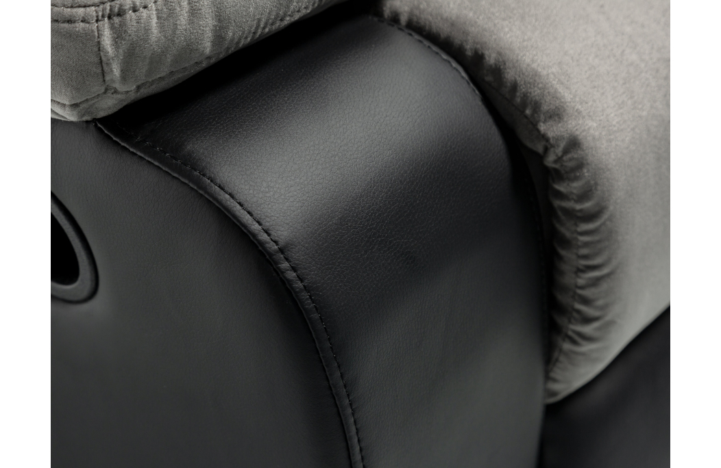 9121 - Fauteuil de relaxation avec assise XXL en simili et microfibre