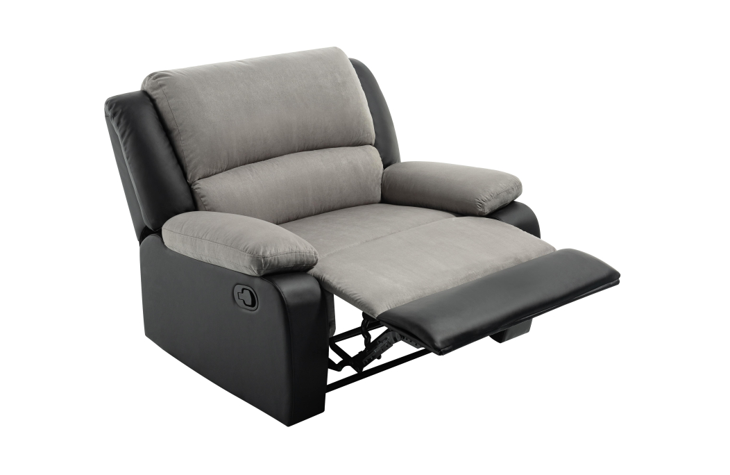 9121 - Fauteuil de relaxation avec assise XXL en simili et microfibre