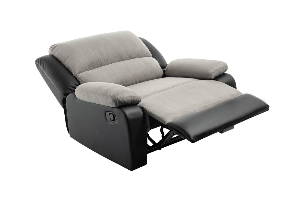 9121 - Fauteuil de relaxation avec assise XXL en simili et microfibre