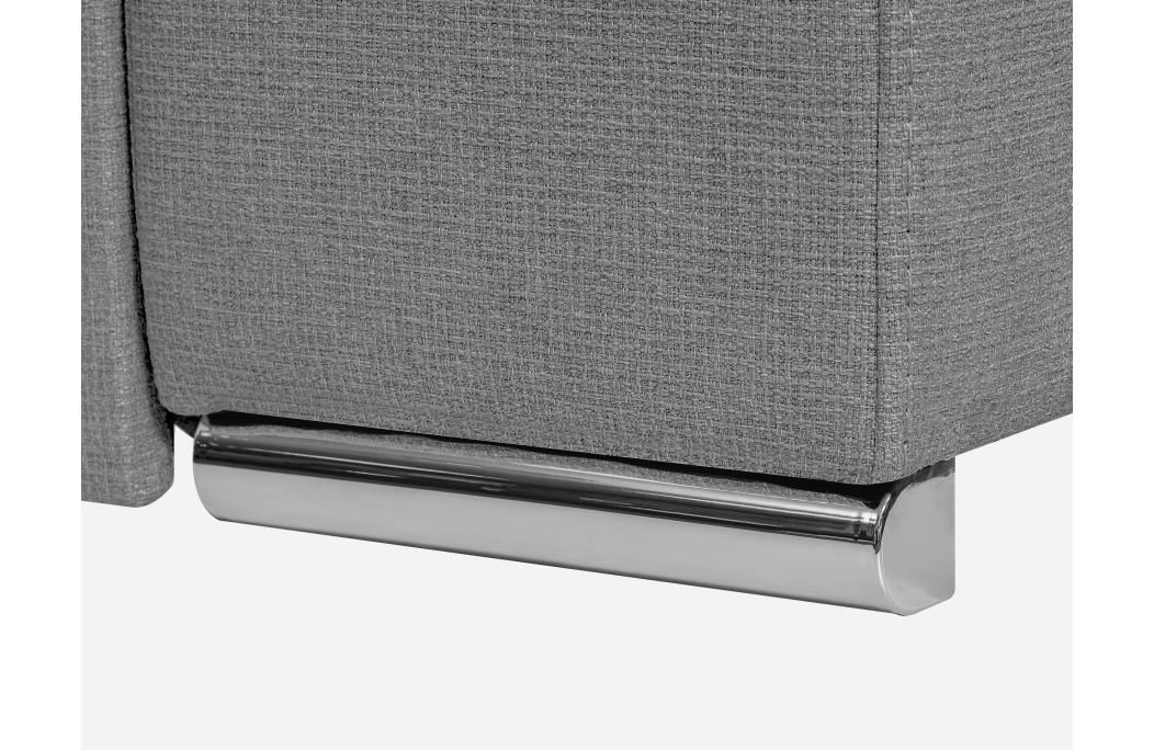 ADEN - Canapé d'angle convertible avec coffre en tissu
