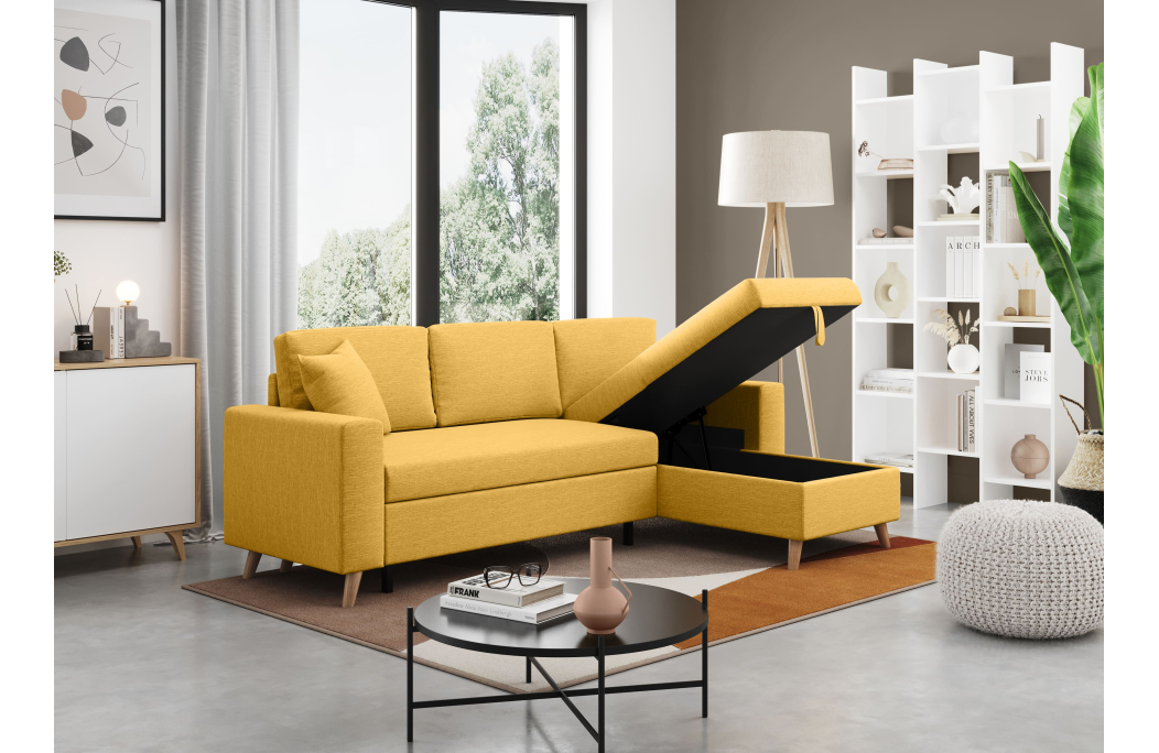 Canapé d'Angle MARIA SCANDINAVE Réversible et Convertible