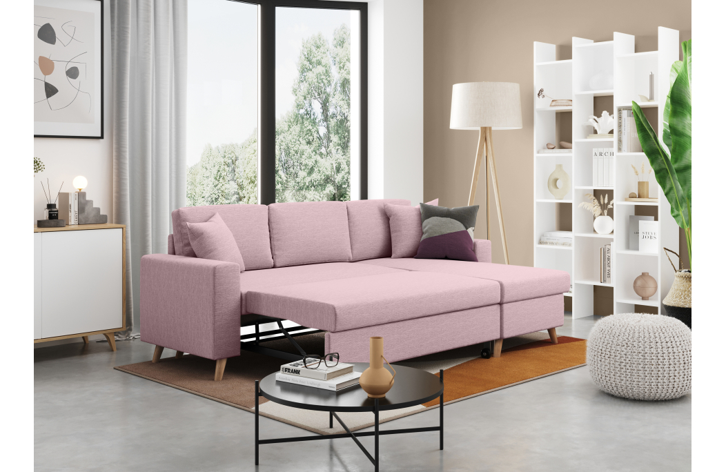 Canapé d'Angle MARIA SCANDINAVE Réversible et Convertible