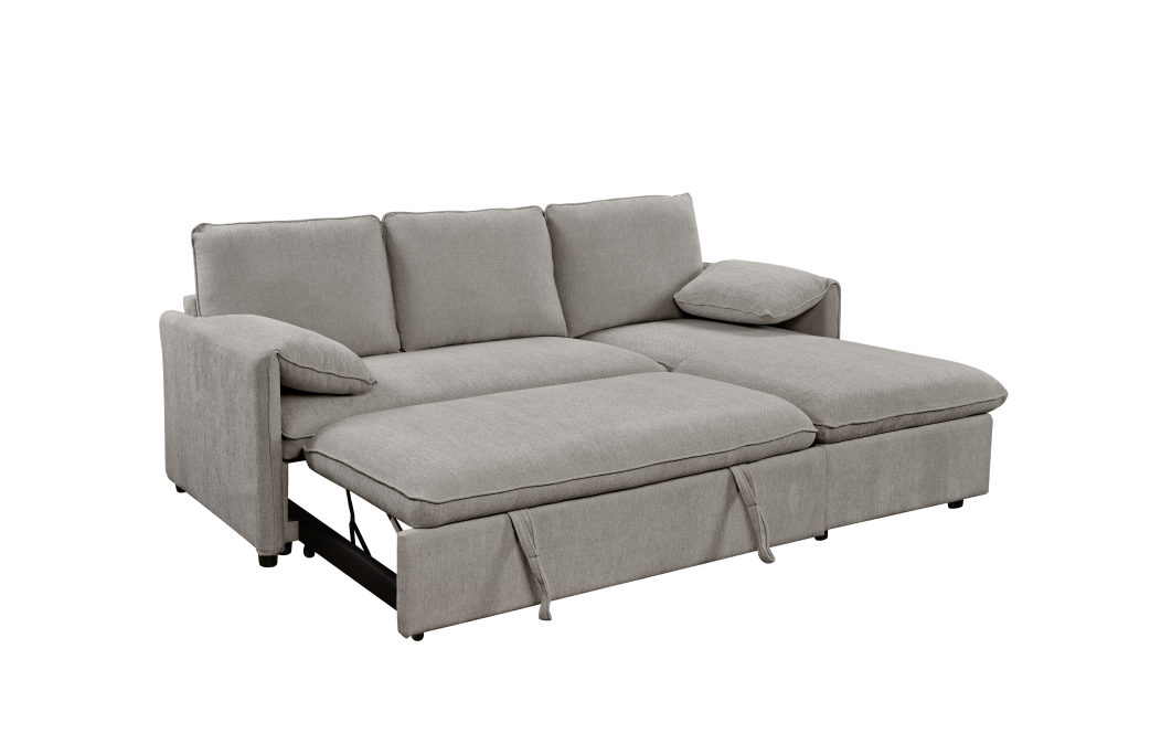 Canapé d'angle MATHIS réversible convertible en tissu