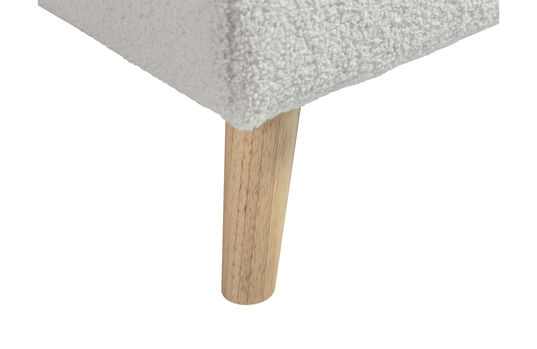 Canapé d'angle MARIA SCANDINAVE réversible convertible avec coffre en tissu bouclettes