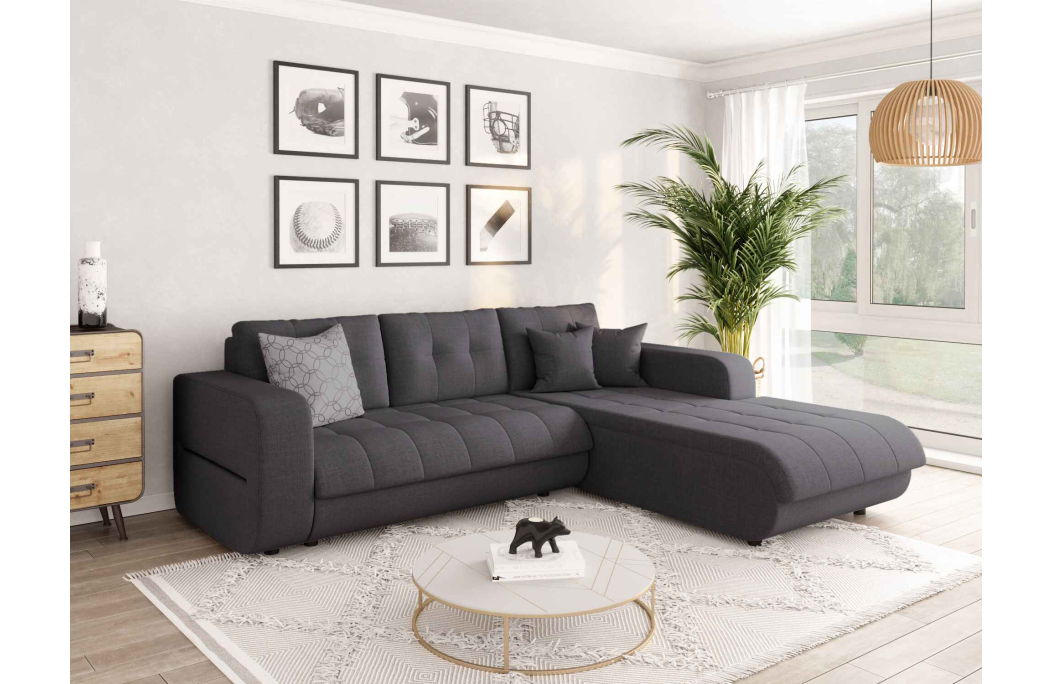 Canapé d'Angle SUZIE Convertible en Tissu
