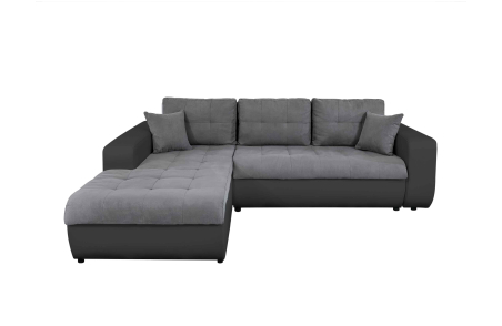 Canapé d'Angle SUZIE Convertible en Simili et Microfibre